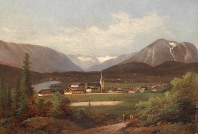 View over Lake Altaussee by Ferdinand Lepie